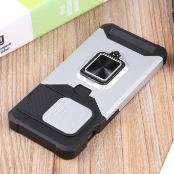 For OnePlus 10 Pro Sliding Camera Cover Design PC + TPU Shockproof Phone Case(Silver)