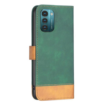 For Nokia G21 / G11 BF11 Color Matching Skin Feel Leather Phone Case(Green)