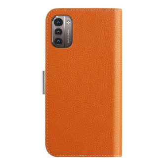 For Nokia G21 Candy Color Litchi Texture Leather Phone Case(Orange)