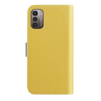 For Nokia G21 Candy Color Litchi Texture Leather Phone Case(Yellow)