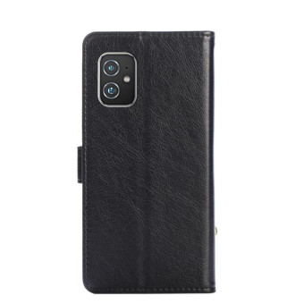 For Asus ZenFone 8 ZS590KS Zipper Bag PU + TPU Horizontal Flip Leather Phone Case(Black)