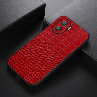 For Honor X40i Crocodile Texture Genuine Leather Phone Case(Red)