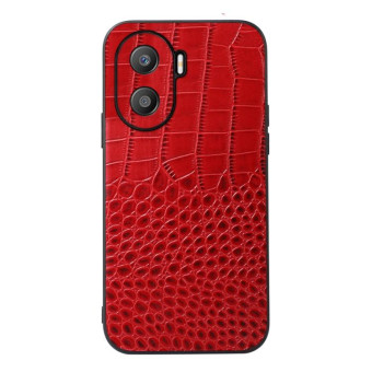 For Honor X40i Crocodile Texture Genuine Leather Phone Case(Red)