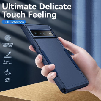 For Google Pixel 7 Pro Pioneer Armor Heavy Duty PC + TPU Phone Case(Blue)