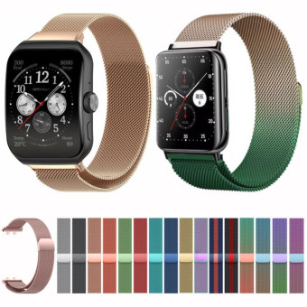 For OPPO Watch 3 Pro Milanese Stainless Steel Metal Watch Band (Rose Pink)