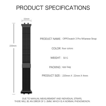 For OPPO Watch 3 Pro Milanese Stainless Steel Metal Watch Band(Silver)