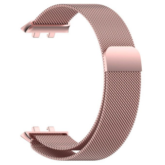 For OPPO Watch 3 Milanese Stainless Steel Metal Watch Band (Rose Pink)