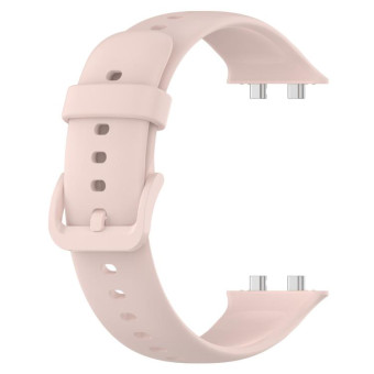 For OPPO Watch 3 Solid Color Soft Silicone Watch Band(Light Pink)