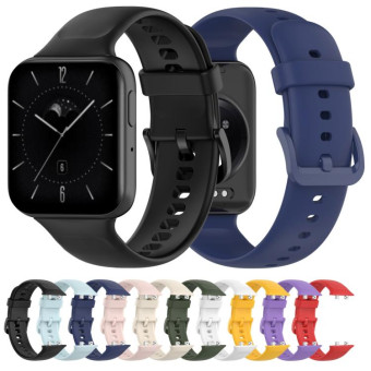 For OPPO Watch 3 Solid Color Soft Silicone Watch Band(Light Pink)