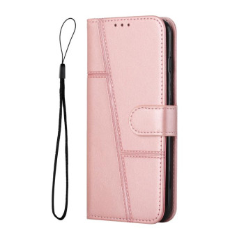 For Infinix Note 12i Stitching Calf Texture Buckle Leather Phone Case(Pink)