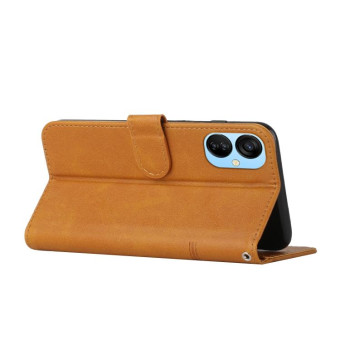 For Tecno Spark 9 Pro Stitching Calf Texture Buckle Leather Phone Case(Yellow)