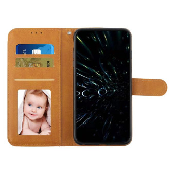 For Tecno Spark 9T Stitching Calf Texture Buckle Leather Phone Case(Yellow)