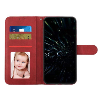 For Tecno Spark 9T Stitching Calf Texture Buckle Leather Phone Case(Red)