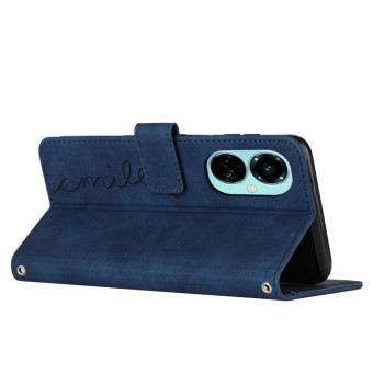 For Tecno Camon 19 Skin Feel Heart Pattern Leather Phone Case(Blue)