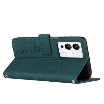 For Infinix Note 12/12 Pro Skin Feel Heart Pattern Leather Phone Case(Green)