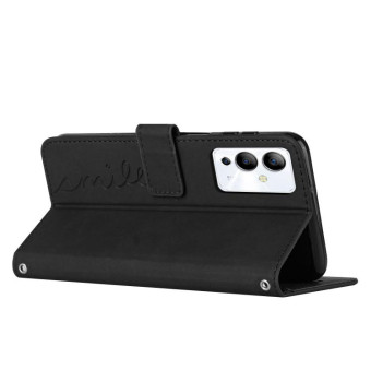 For Infinix Note 12i Skin Feel Heart Pattern Leather Phone Case(Black)