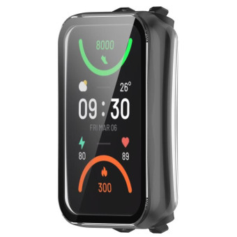 For OPPO Band 2 Tempered Glass Film PC Watch Case(Transparent)