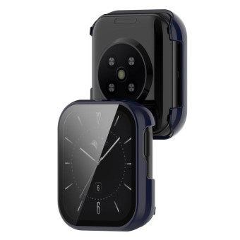 For OPPO Watch 3 Tempered Glass Film PC Watch Case(Ink Blue)