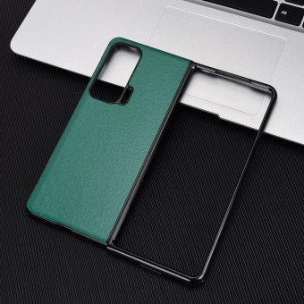 For Honor Magic V Plain Skin Litchi Texture Phone Case(Green)