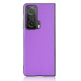 For Honor Magic V Plain Skin Litchi Texture Phone Case(Purple)