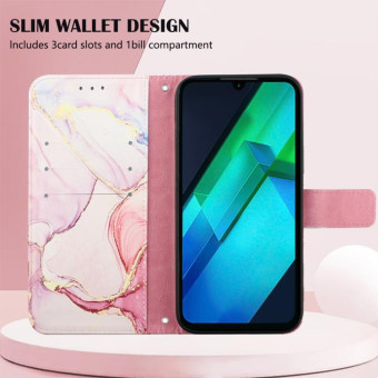 For Infinix Note 12i X6819 PT003 Marble Pattern Flip Leather Phone Case(Rose Gold)