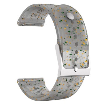 For Suunto 5 Peak Silicone Watch Band(Green Orange Gray)