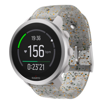 For Suunto 5 Peak Silicone Watch Band(Green Orange Gray)