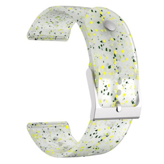 For Suunto 5 Peak Silicone Watch Band(Green Yellow White)