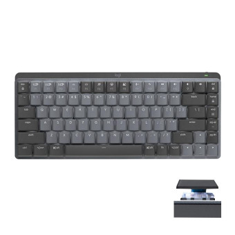 Logitech MX Mechanical Mini Wireless Bluetooth Dual Mode Keyboard with Logi Bolt USB Receiver(Green Axis)