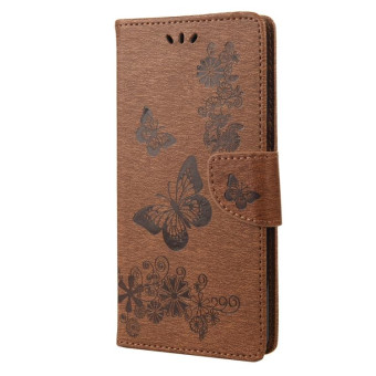 For Nokia G60 Butterfly Embossed Horizontal Flip Leather Phone Case(Brown)