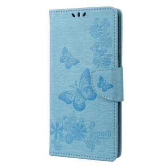 For Nokia G60 Butterfly Embossed Horizontal Flip Leather Phone Case(Blue)
