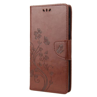 For Nokia G60 Butterfly Flower Pattern Leather Phone Case(Brown)