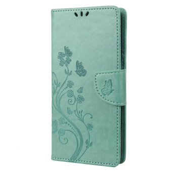 For Nokia G60 Butterfly Flower Pattern Leather Phone Case(Green)