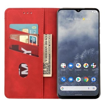For Nokia G60 Skin Feel Splicing Leather Phone Case(Red)