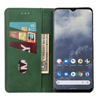 For Nokia G60 Skin Feel Splicing Leather Phone Case(Green)