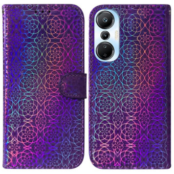 For Infinix Hot 20s Colorful Magnetic Buckle Leather Phone Case(Purple)
