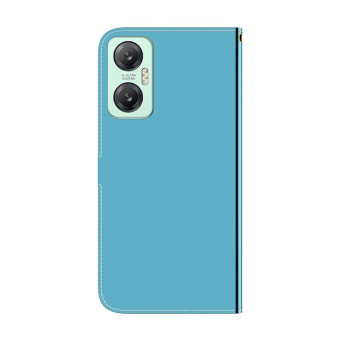 For Infinix Hot 20 Imitated Mirror Surface Leather Phone Case(Blue)