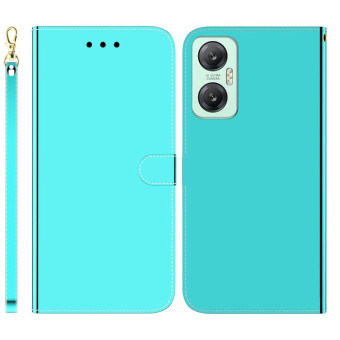 For Infinix Hot 20 Imitated Mirror Surface Leather Phone Case(Mint Green)