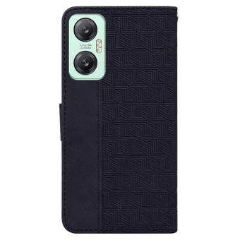 For Infinix Hot 20 5G Geometric Embossed Leather Phone Case(Black)