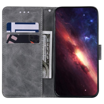 For Infinix Hot 20i Geometric Embossed Leather Phone Case(Grey)