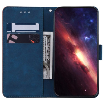 For Infinix Hot 20s Geometric Embossed Leather Phone Case(Blue)