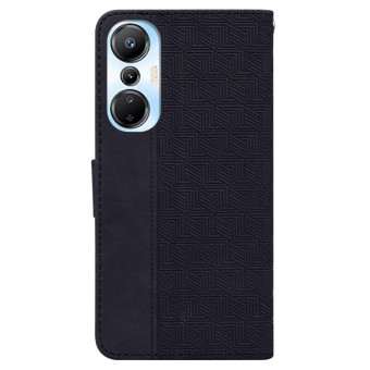 For Infinix Hot 20s Geometric Embossed Leather Phone Case(Black)