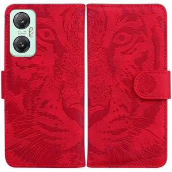 For Infinix Hot 20 5G Tiger Embossing Pattern Leather Phone Case(Red)
