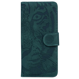 For Infinix Hot 20i Tiger Embossing Pattern Leather Phone Case(Green)