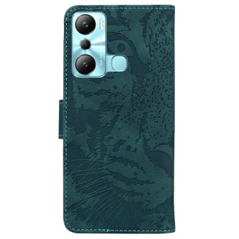 For Infinix Hot 20i Tiger Embossing Pattern Leather Phone Case(Green)