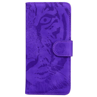 For Infinix Hot 20i Tiger Embossing Pattern Leather Phone Case(Purple)