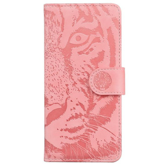 For Infinix Hot 20i Tiger Embossing Pattern Leather Phone Case(Pink)