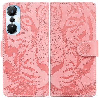 For Infinix Hot 20s Tiger Embossing Pattern Leather Phone Case(Pink)