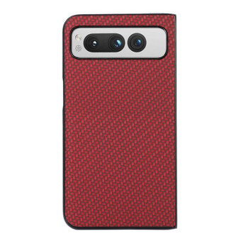For Google Pixel Fold Carbon Fiber Texture Shockproof Phone Case(Red)