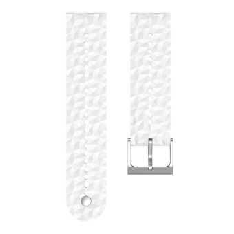 For Suunto 9 Rhombus Texture Silicone Watch Band(White)